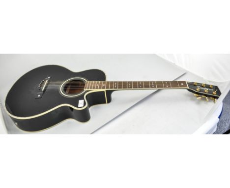 Tanglewood electro-acoustic guitar, modelled TW49N, with gig bag.