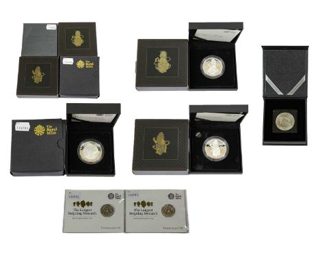 2 x Elizabeth II, 'The Queen's Beasts' Silver Proof Coins, comprising: 'The Lion of England' one ounce silver proof 2017, lim
