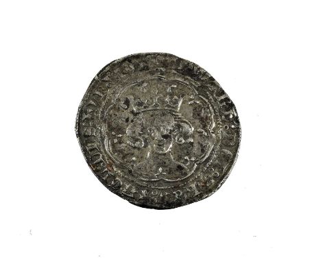 ♦Edward III, (1327-1377), Silver Groat, London Mint, mm cross potent, Treaty Period (1361-1369), French title omitted, obv. E