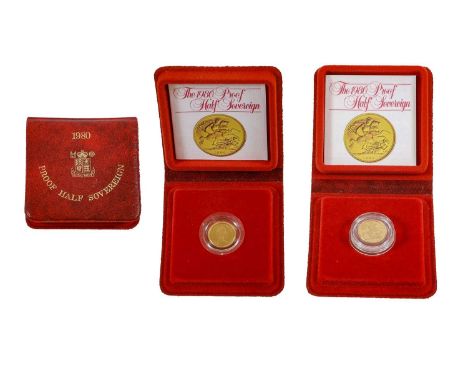 ♦Elizabeth II, Proof Half Sovereign 1980, Machin portrait of the Queen, Pistrucci rev., with certificate of authenticity, enc