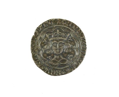 ♦Henry VI, First Reign (1422-1461), Silver Groat, Calais Mint, rosette-mascle issue, mm plain cross, obv. HENRIC DI GRA REX A