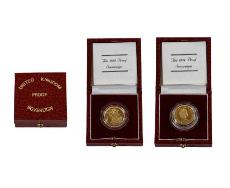 ♦Elizabeth II, Proof Sovereign 1984, Machin portrait of the Queen, Pistrucci rev., with certificate of authenticity, encapsul