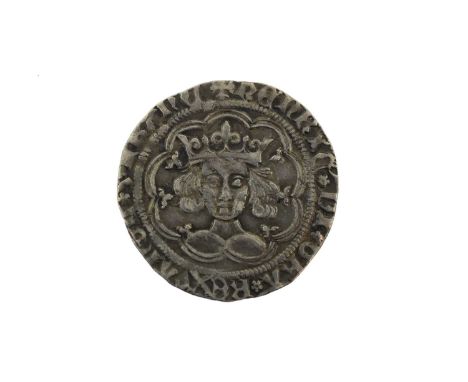 Henry VI, First Reign (1422-1461) Groat, rosette-mascale issue 1430-1431, Calais Mint, mm cross patonce, obv. HENRIC•DI•DEA•R