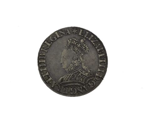 Elizabeth I Small Size Shilling, Milled Coinage Issue 1561-1571, mm star both sides, obv. ELIZABETH•D•G•ANG•FRA•ET•HIB•REGINA