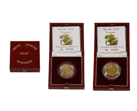♦Elizabeth II, Proof Sovereign 1987, Maklouf portrait of the Queen, Pistrucci rev., with certificate of authenticity, encapsu