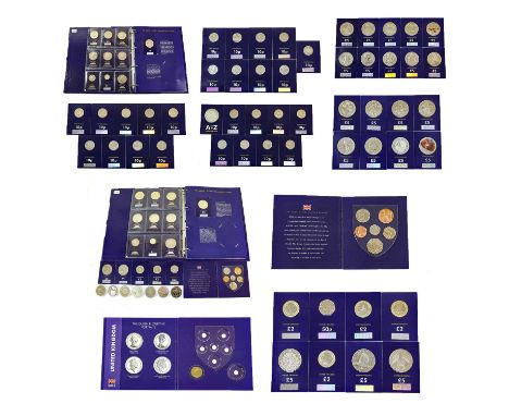 Commemorative Coins and Collectable UK Decimal Currency, comprising: 2 x Change Checker folders containing: 9 x Elizabeth II 