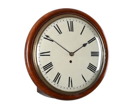 A GEORGE IV MAHOGANY FUSEE DIAL WALL TIMEPIECE UNSIGNED, CIRCA 1825The four knopped pillar single fusee movement with anchor 