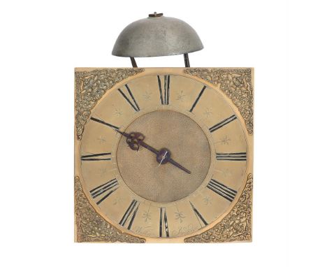 A QUEEN-ANNE THIRTY-HOUR HOOK-AND-SPIKE WALL CLOCK WITH TEN INCH DIALWALTER ARCHER, STOWE, CIRCA 1715The posted countwheel be