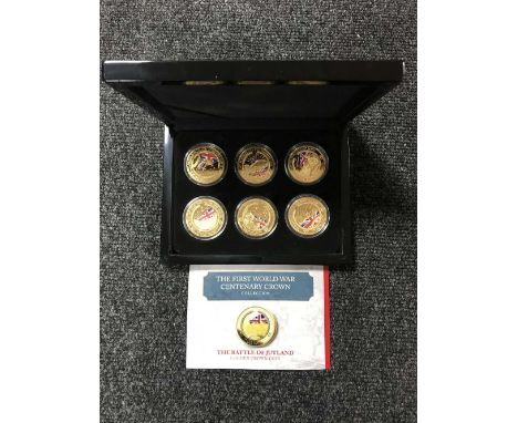 A presentation set of six crowns - The First World War Centenary. 