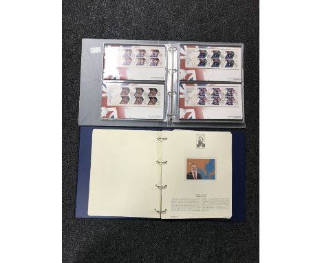 Two albums of first day cover stamps - London 2012 Gold medal Winners &amp; Nobel Prize.  (2) 