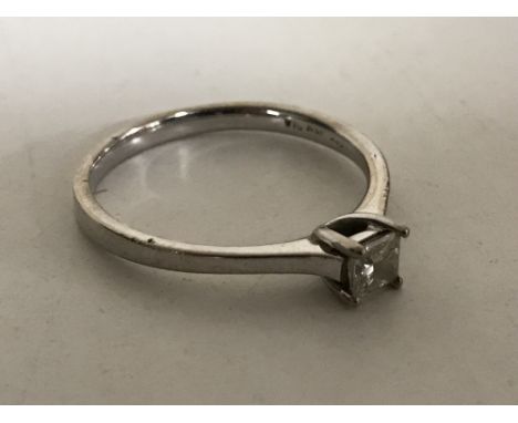 An 18ct white gold diamond solitaire ring, approximately 0.3ct, size O, originally purchased from the Northern Goldsmiths for