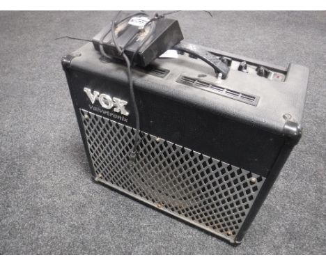 A Vox Valvetronix amplifier and a Vox control box 