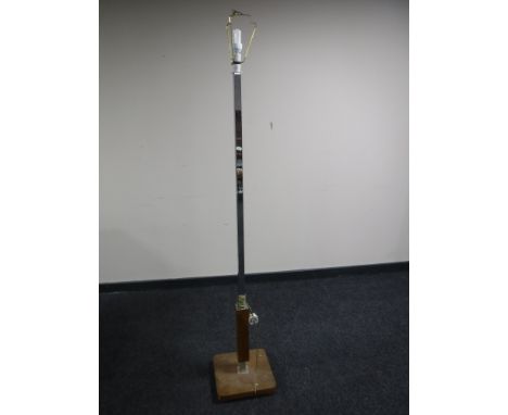 A chrome art deco standard lamp 