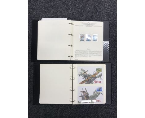 Two albums of stamps and first day covers - Aviation Heritage.  (2)  