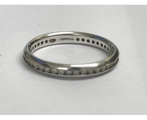 A platinum diamond eternity ring, size N