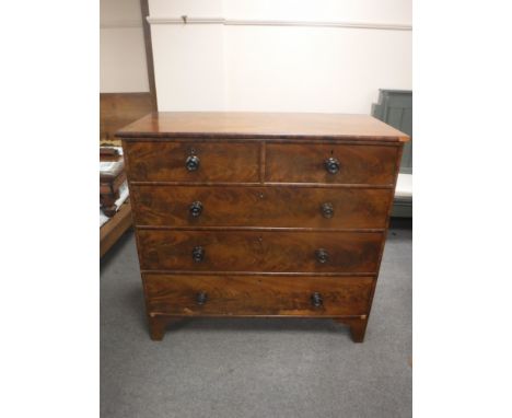 A Victorian mahogany chest on bracket feet 