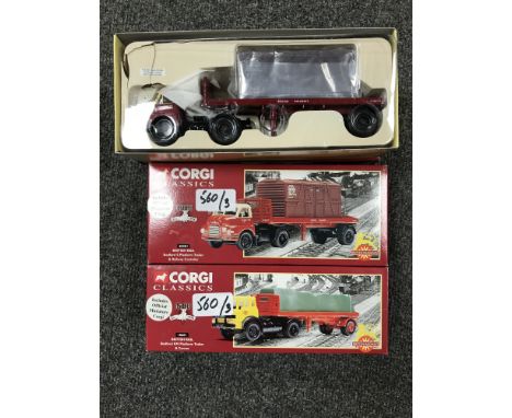Three Corgi Classics Limited Edition Scale 1:50 diecast models - British Rail Foden S21 Platform Trailer, model number 13903,