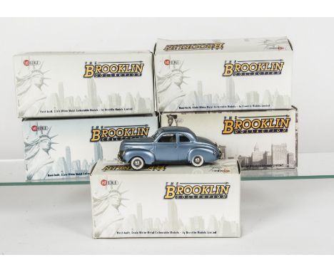 Boxed Brooklin White Metal Models, A group of six 1:43 scale American private vehicles, comprising BRK91A Kaiser Darin, BRK10