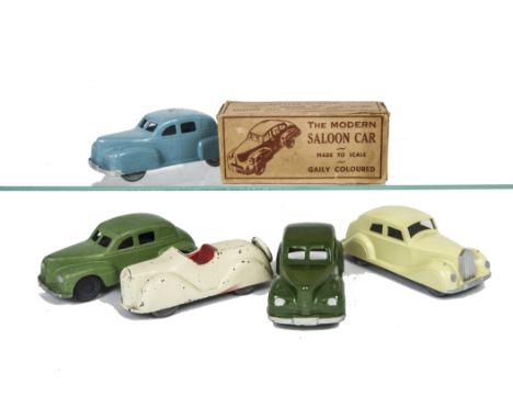 Toy Products Ltd Robin Hood Series, Saloon Car, in original box, loose Rolls Royce, Roadster, Saloon, clockwork Mercury Saloo