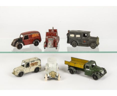 Charbens Diecast Models, Bentley Ambulance, Tipper Lorry, Fire Engine, No.10 Royal Mail Van, No.11 Ambulance, Ambulance with 