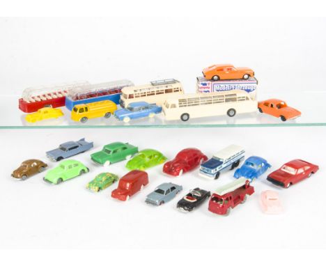 Small Scale Plastic Vehicles by Various Makers, including Tri-ang Minix, Bachmann, Ingap, Buby, Roco, Stelco, VEB, Eko, Markl