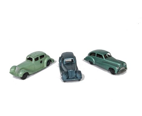 Wells Brimtoy Pocketoys, Sunbeam Talbot, pale green diecast body, black plastic wheels, clockwork motor, similar non-motorise