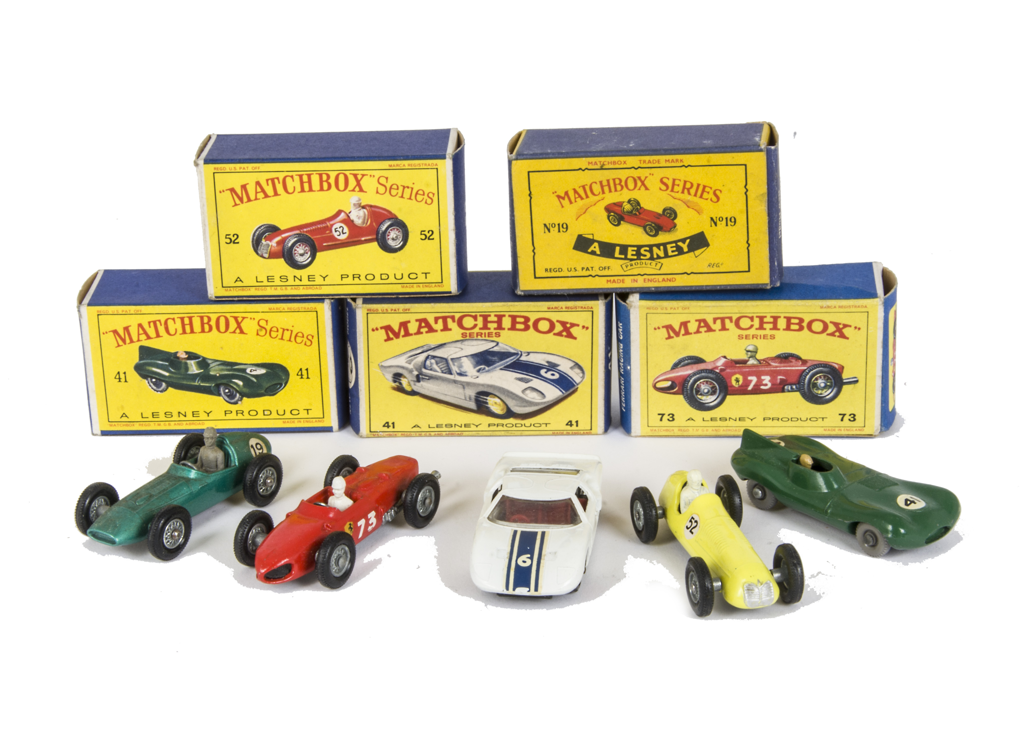 Matchbox Lesney 1-75 Series Racing Cars, 52 Maserati 4 CLT, yellow ...