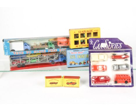 Hong Kong Plastic Small Scale Vehicles, including Blue Box Civil Engineering Series Set, Alden International Car Series Set, 