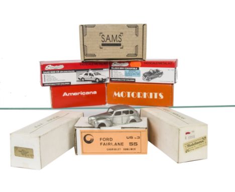 White Metal Kits, Somerville Hillman Minx Convertible, Saab 9000 CS (Belgian Police), K&R Replicas Ford V8 Pilot, CCC Ford Su