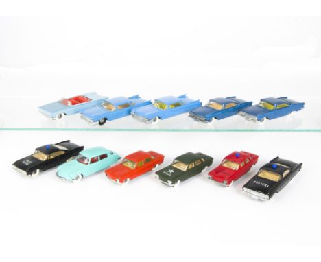 Loose Late Issue Lone Star Roadmasters, including 1482 Citroen DS19, turquoise body, red interior, 1477 Dodge Dart Police Car