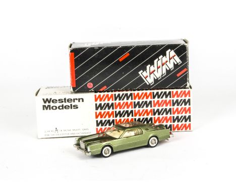 Boxed Western Models White Metal Vehicles, A Trio of 1:43 scale vintage American private vehicles, comprising WM2 Kim's Class