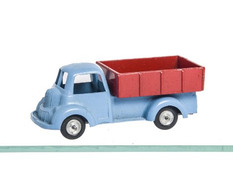 Gamda (Israel) Open Back Truck, light blue body, red back, '35-074' reg, spun hubs, plastic base, VG-E