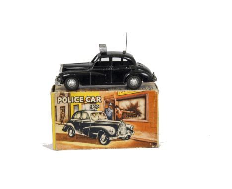 A Modern Products Wolseley 6/80 Police Car, black body, loudspeaker, aerial, silver hubs, Budgie No.246, 1955-59, in original