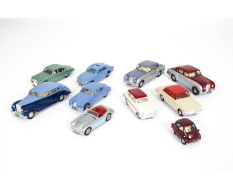 Tri-ang Spot-On Cars, Austin Healey, BMW Isetta, Vauxhall Cresta, Ford Anglia, Bentley Saloon, Jaguar 3.4, Rolls-Royce Silver