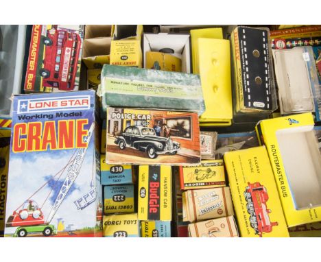 British Diecast Empty Boxes, including Corgi Toys 430 Bermuda Taxi, 481 Chevrolet Police Car (2), 315 Simca 1000, Morestone A