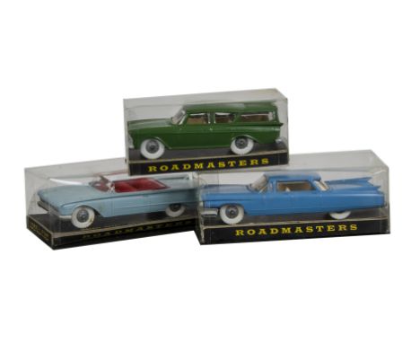 Late Issue Lone Star Roadmasters, 1471 Rambler Station Wagon, green, 1473 Sunliner Convertible, light blue, 1472 Cadillac 62 