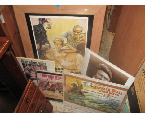 A mixed lot of framed posters to include Keep Mum She's Not So Dumb, Buffalo Bills Wild West, Chief Joseph and Casablanca, to