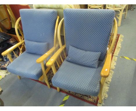 A pair of mid 20th century Ercol style beech armchairsLocation: 