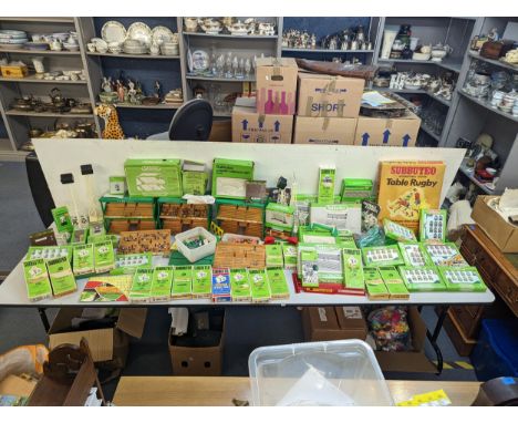 A large collection of Subbuteo items to include teams, spectators, accessories, stands and other items, Location:A3F 