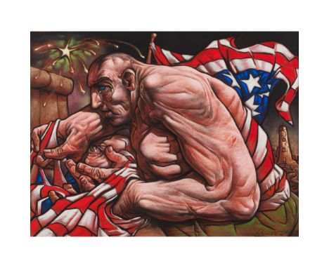 § PETER HOWSON O.B.E. (Scottish B.1958) SENTINAL Signed, pastel(48cm x 61cm (18in x 24in))Footnote: Provenance: Peter Howson 