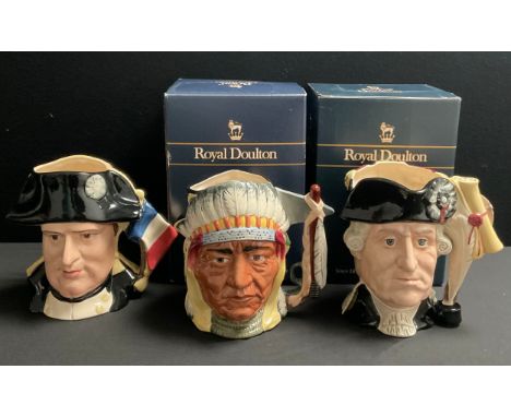 A Royal Doulton double sided character jug, The Antagonists Collection, The Siege of Yorktown 1781, George III/George Washing