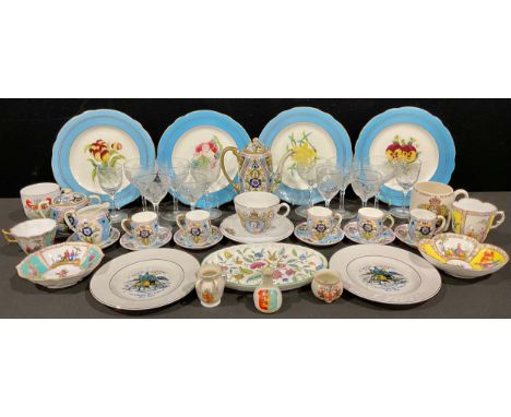 Ceramics and Glass - a Meissen porcelain quatrefoil chocolate cup and saucer, decorated with panels of courting couples, on a