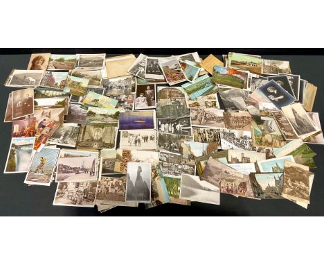 Postcards - early 20th century and later, topographical, Great Britain, flooded high street possibly Trowbridge with Knee's F