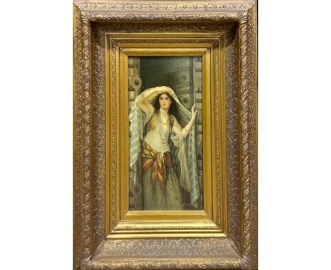 Interior Decoration - a 19th century style furnishing picture, portrait of a lady, gilt frame