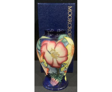 A contemporary Moorcroft inverted baluster vase, ER Golden Jubilee 2002, boxed