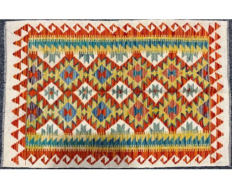 Oriental Rugs and Carpets - a hand knotted woollen carpet, 123cm x 82cm