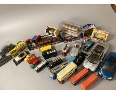Vintage Diecast toys dos varying scales to include Dinky and modern makes-large selection of die cast toys. ( quantity of car