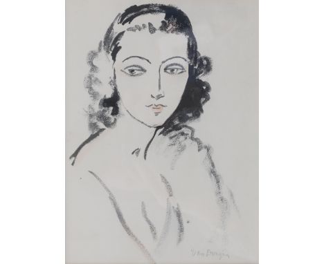 Kees van Dongen (1877-1968) "Portrait de femme" (1925). Signed in the plate lower right. From the publication by Edmond de Co