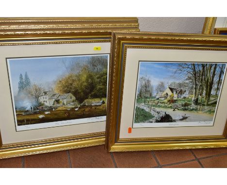 FRAMED DECORATIVE PRINTS, comprising four Alan Ingham signed limited edition prints from the Cotswolds Season Portfolio, toge