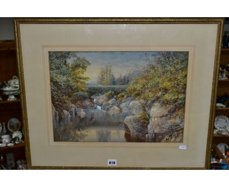 FOUR LATE 19TH/EARLY 20TH CENTURY WATERCOLOURS, comprising Charles Rousse Continental Market Before a Cathedral, size approxi